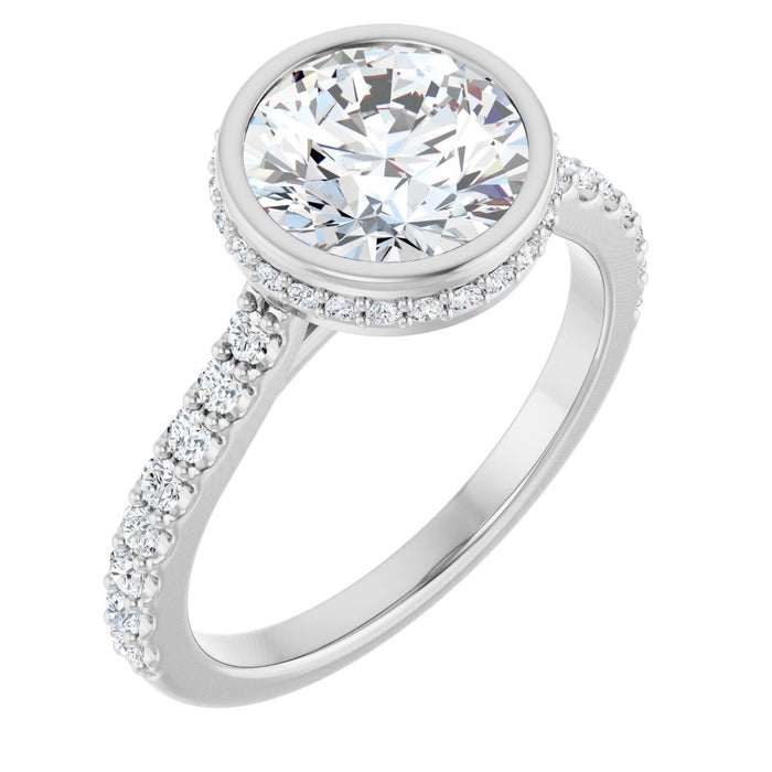 14K White | Round