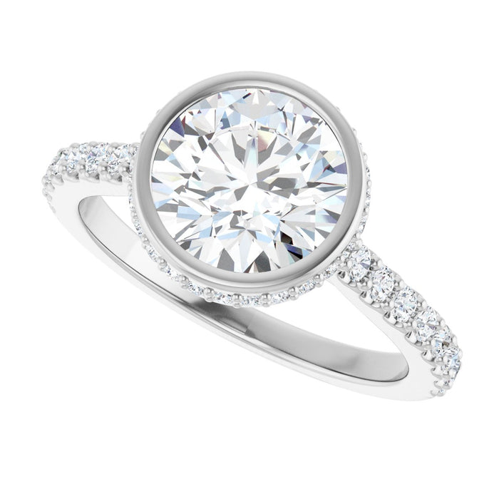 14K White | Round