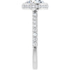 14K White | Round