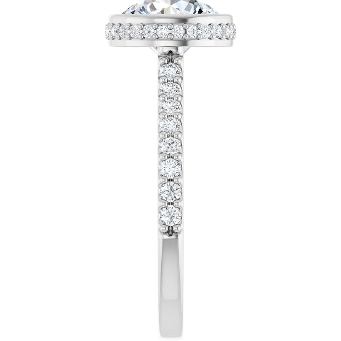 14K White | Round