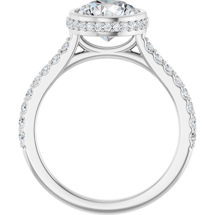 14K White | Round