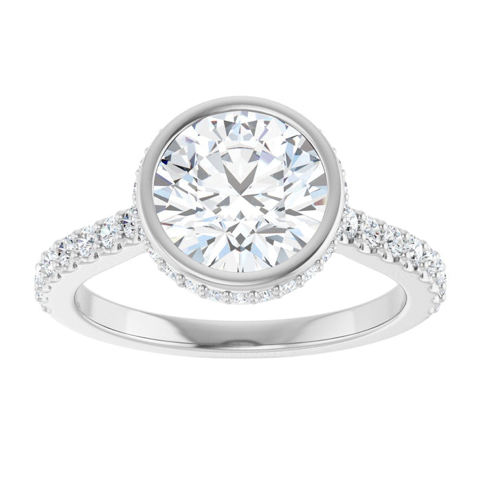 14K White | Round