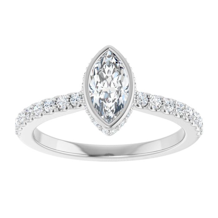14K White | Marquise
