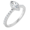 14K White | Marquise