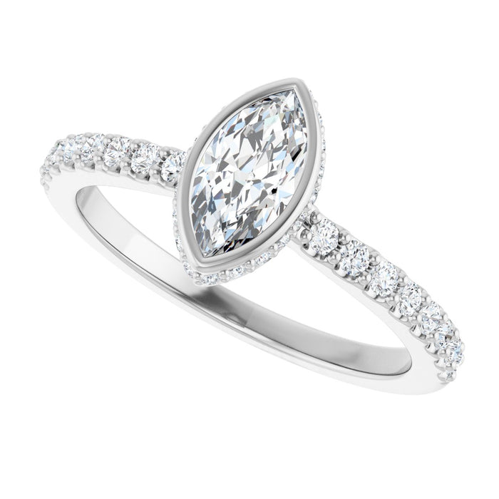 14K White | Marquise