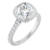 14K White | Cushion