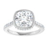 14K White | Cushion