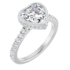 14K White | Heart