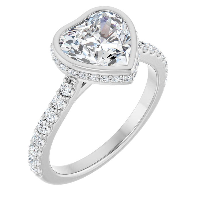 14K White | Heart