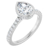 14K White | Pear