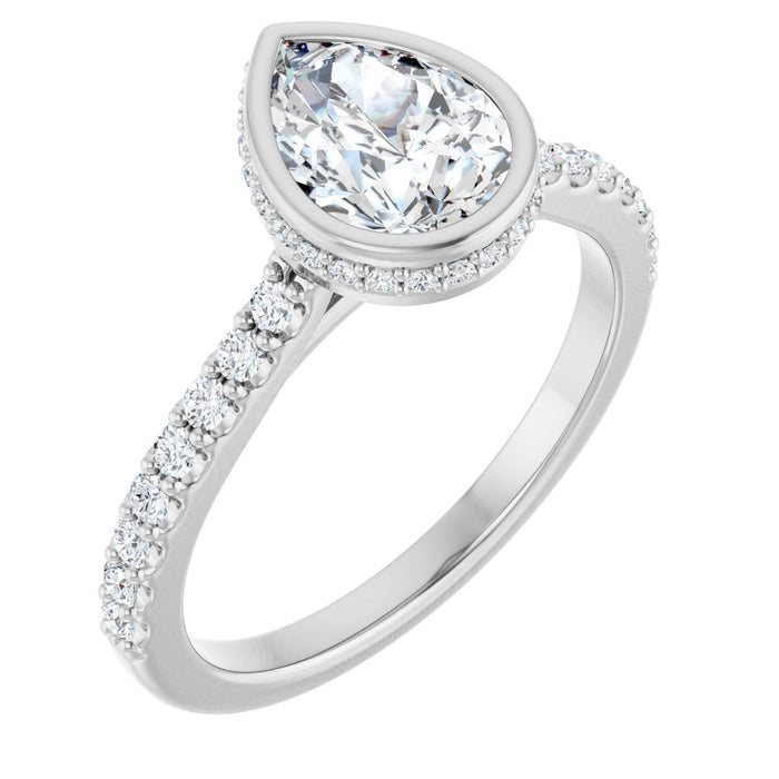 14K White | Pear