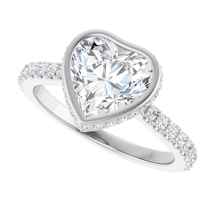 14K White | Heart