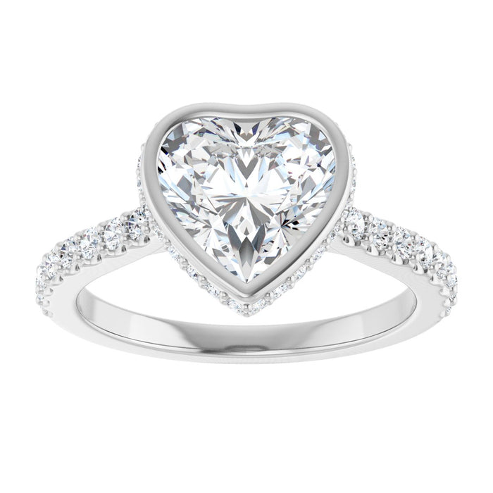 14K White | Heart