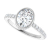 14K White | Oval
