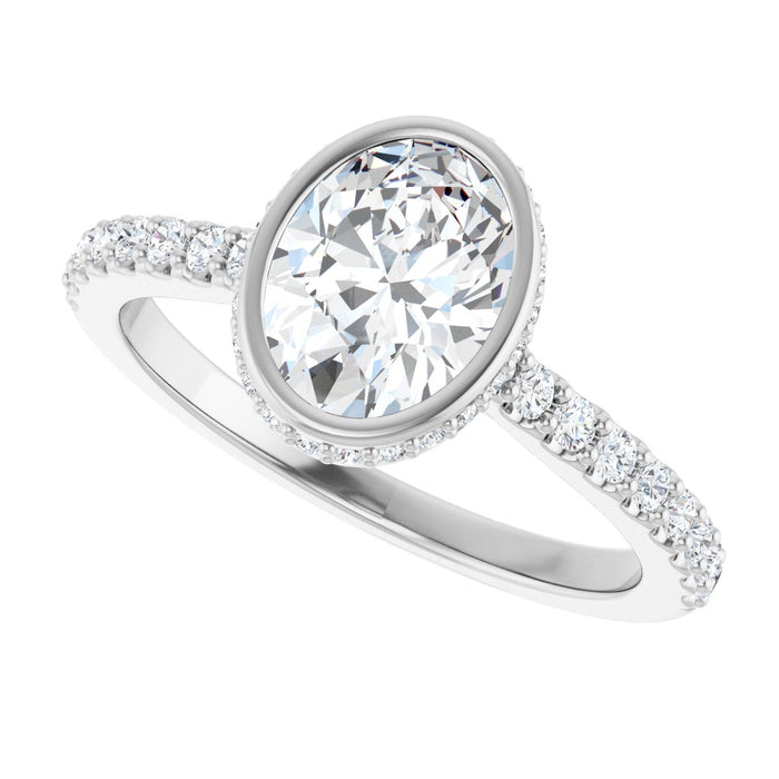14K White | Oval