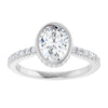 14K White | Oval