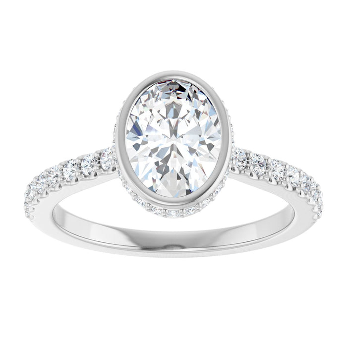 14K White | Oval