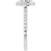 14K White | Oval