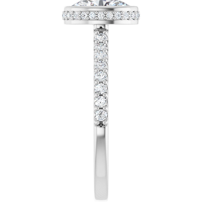 14K White | Oval
