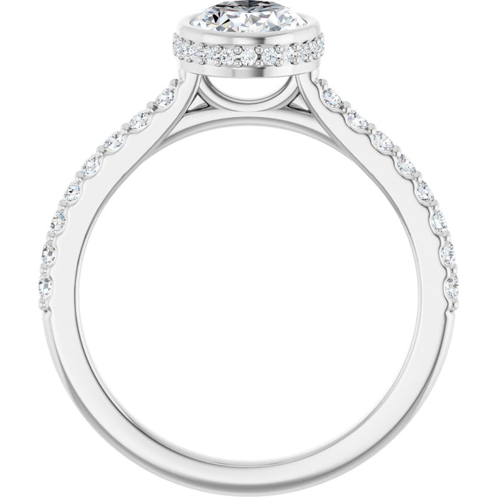 14K White | Oval