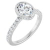 14K White | Oval