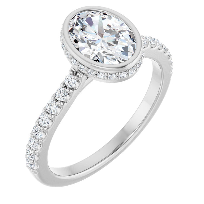 14K White | Oval