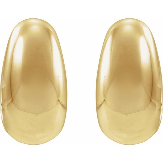 Puffed Hoop Earrings — 10K Yellow Gold