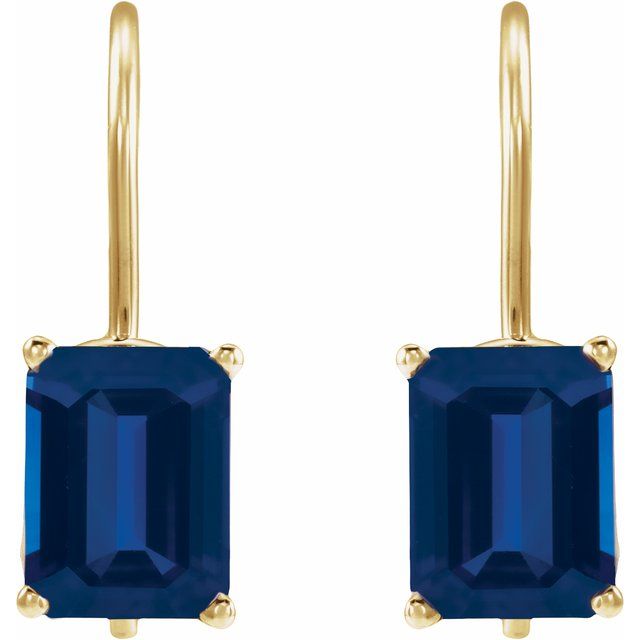 Lab-Grown Blue Sapphire | Emerald | 8 x 6mm | Lab-Grown Blue Sapphire | Emerald | 10 x 8mm | Lab-Grown Blue Sapphire | Emerald | 9 x 7mm