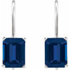 Lab-Grown Blue Sapphire | Emerald | 10 x 8mm | Lab-Grown Blue Sapphire | Emerald | 8 x 6mm | Lab-Grown Blue Sapphire | Emerald | 9 x 7mm
