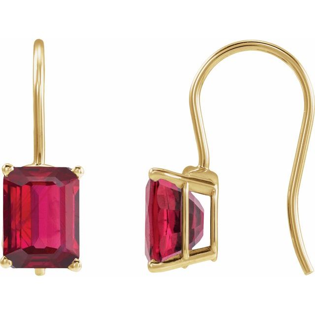 Lab-Grown Ruby | Emerald | 10 x 8mm | Lab-Grown Ruby | Emerald | 8 x 6mm | Lab-Grown Ruby | Emerald | 9 x 7mm