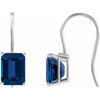 Lab-Grown Blue Sapphire | Emerald | 10 x 8mm | Lab-Grown Blue Sapphire | Emerald | 8 x 6mm | Lab-Grown Blue Sapphire | Emerald | 9 x 7mm