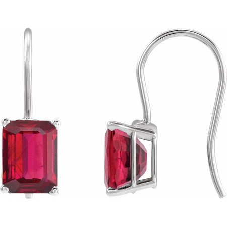 Lab-Grown Ruby | Emerald | 10 x 8mm | Lab-Grown Ruby | Emerald | 8 x 6mm | Lab-Grown Ruby | Emerald | 9 x 7mm