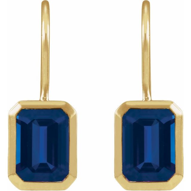 Lab-Grown Blue Sapphire | Emerald | 8 x 6mm | Lab-Grown Blue Sapphire | Emerald | 10 x 8mm | Lab-Grown Blue Sapphire | Emerald | 9 x 7mm