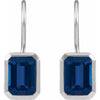 Lab-Grown Blue Sapphire | Emerald | 8 x 6mm | Lab-Grown Blue Sapphire | Emerald | 10 x 8mm | Lab-Grown Blue Sapphire | Emerald | 9 x 7mm