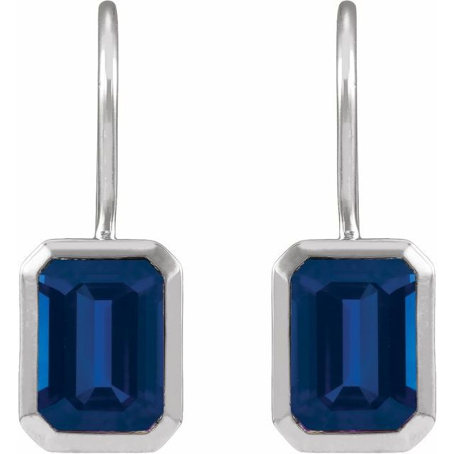 Lab-Grown Blue Sapphire | Emerald | 8 x 6mm | Lab-Grown Blue Sapphire | Emerald | 10 x 8mm | Lab-Grown Blue Sapphire | Emerald | 9 x 7mm