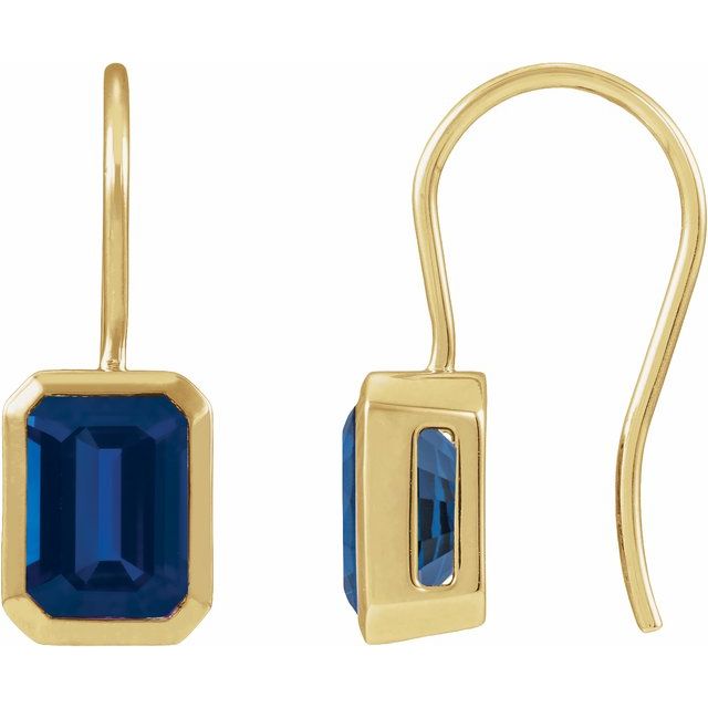 Lab-Grown Blue Sapphire | Emerald | 8 x 6mm | Lab-Grown Blue Sapphire | Emerald | 10 x 8mm | Lab-Grown Blue Sapphire | Emerald | 9 x 7mm