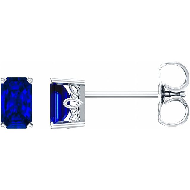 Lab-Grown Blue Sapphire | Emerald | 5 x 3mm