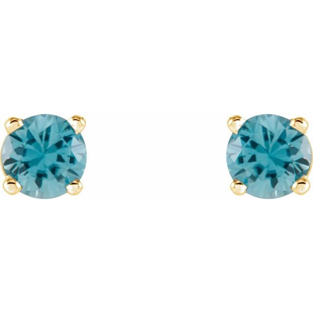 Natural Blue Zircon | Round | 4mm