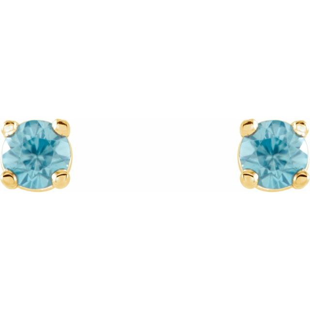 Natural Blue Zircon | Round | 2.5mm