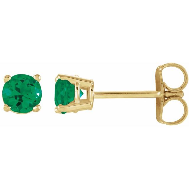 Lab-Grown Emerald | Round | 4mm | Natural Emerald | Round | 4mm