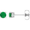 Lab-Grown Emerald | Round | 4mm | Lab-Grown Emerald | Round | 2.5mm | Natural Emerald | Round | 4mm