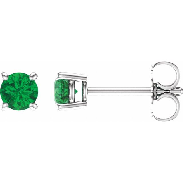 Lab-Grown Emerald | Round | 4mm | Lab-Grown Emerald | Round | 2.5mm | Natural Emerald | Round | 4mm