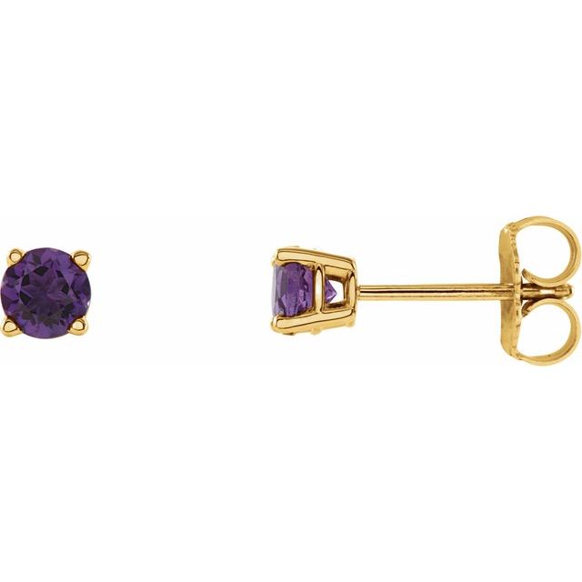 Natural Amethyst | Round | 4mm