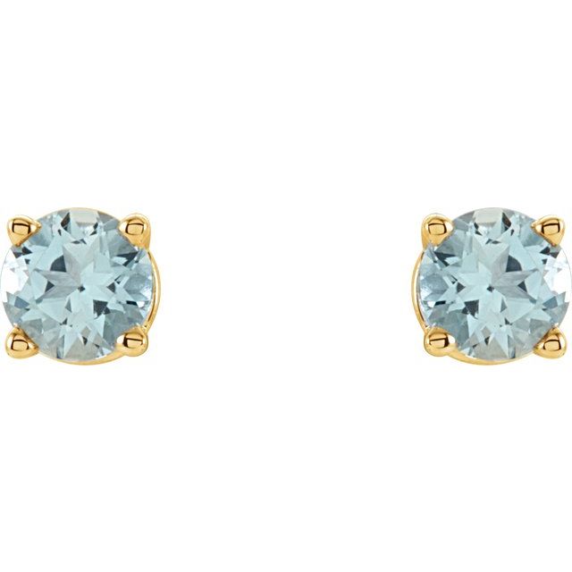 Natural Aquamarine | Round | 4mm