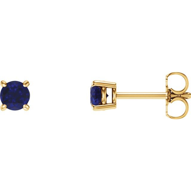 Lab-Grown Blue Sapphire | Round | 4mm | Natural Blue Sapphire | Round | 4mm