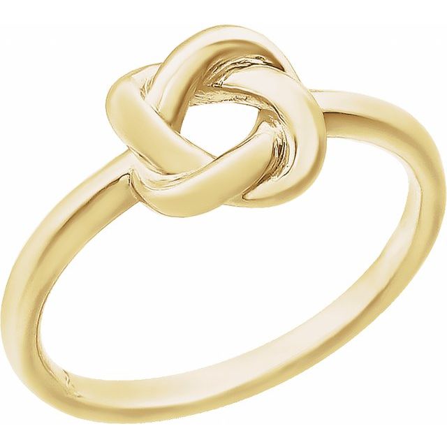 Sculpted Love Knot Ring — 14K Yellow Gold