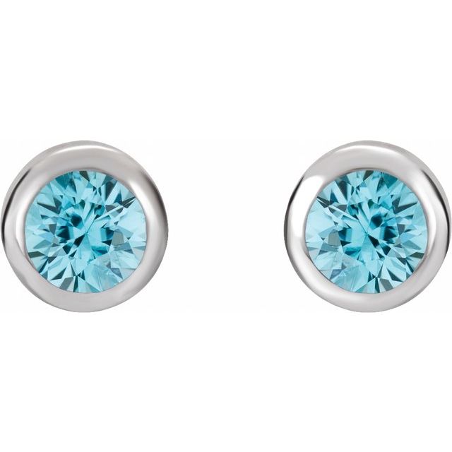 Natural Blue Zircon | Round | 4mm