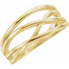 51514 / Ring / 14K Yellow / Polished / Criss-Cross Ring