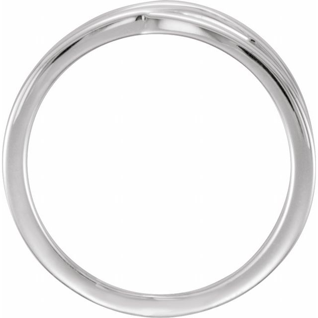 Sculpted Criss-Cross Bypass Ring — Platinum