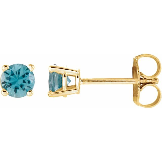 Natural Blue Zircon | Round | 4mm